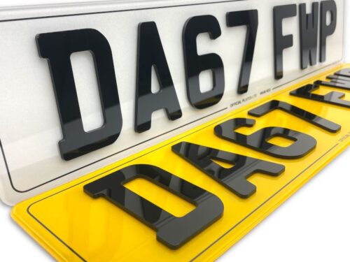 4D Laser Cut Number Plates