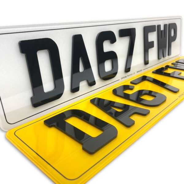 4D Laser Cut Number Plates