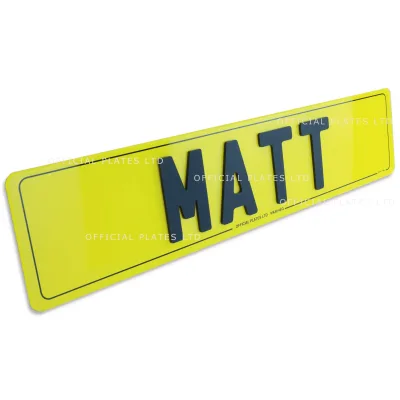 4D Matte Number Plates