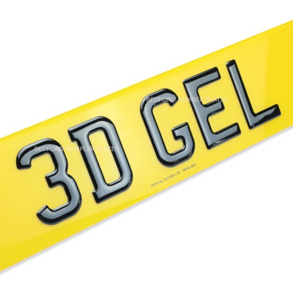 3D Gel Number Plates Bedford