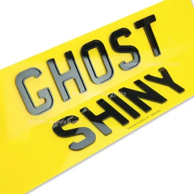Legal 4D Ghost Number Plates Shadow