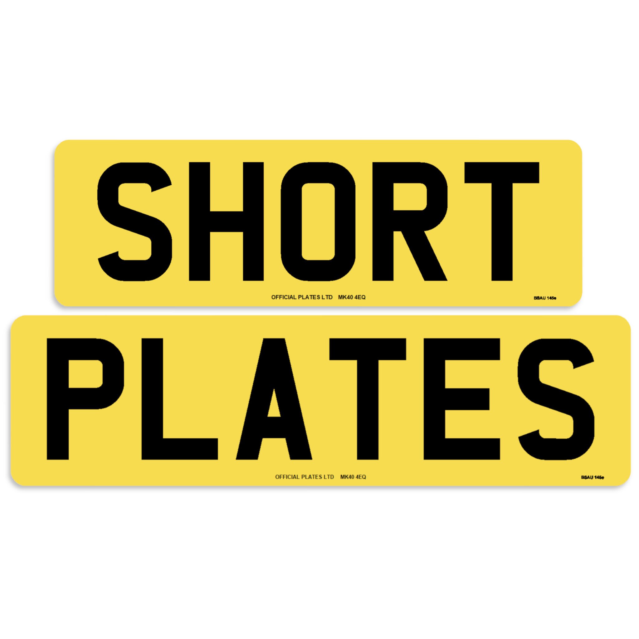 Oversized Rear Number Plates | 21x6 & 533mm x 152mm UK