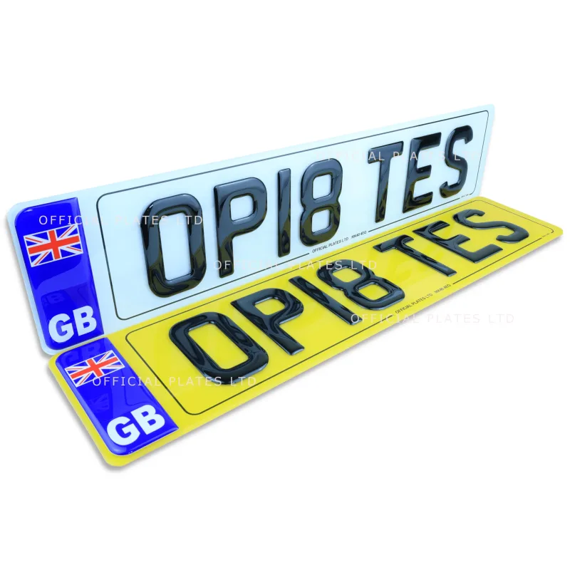 GB Number Plates with Union Jack – Road Legal Post-Brexit Design