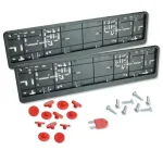 2x Wurth plate holders with key and 12 shock absorbers