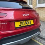 4D retro Number Plates fitted using plate holder